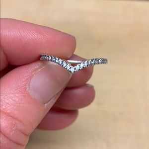 Chevron Ring- pure 925 silver size 7